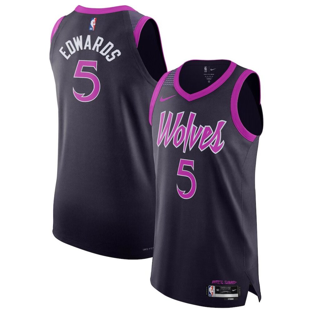Minnesota Timberwolves Anthony Edwards Nike Purple 2025/26 - Large